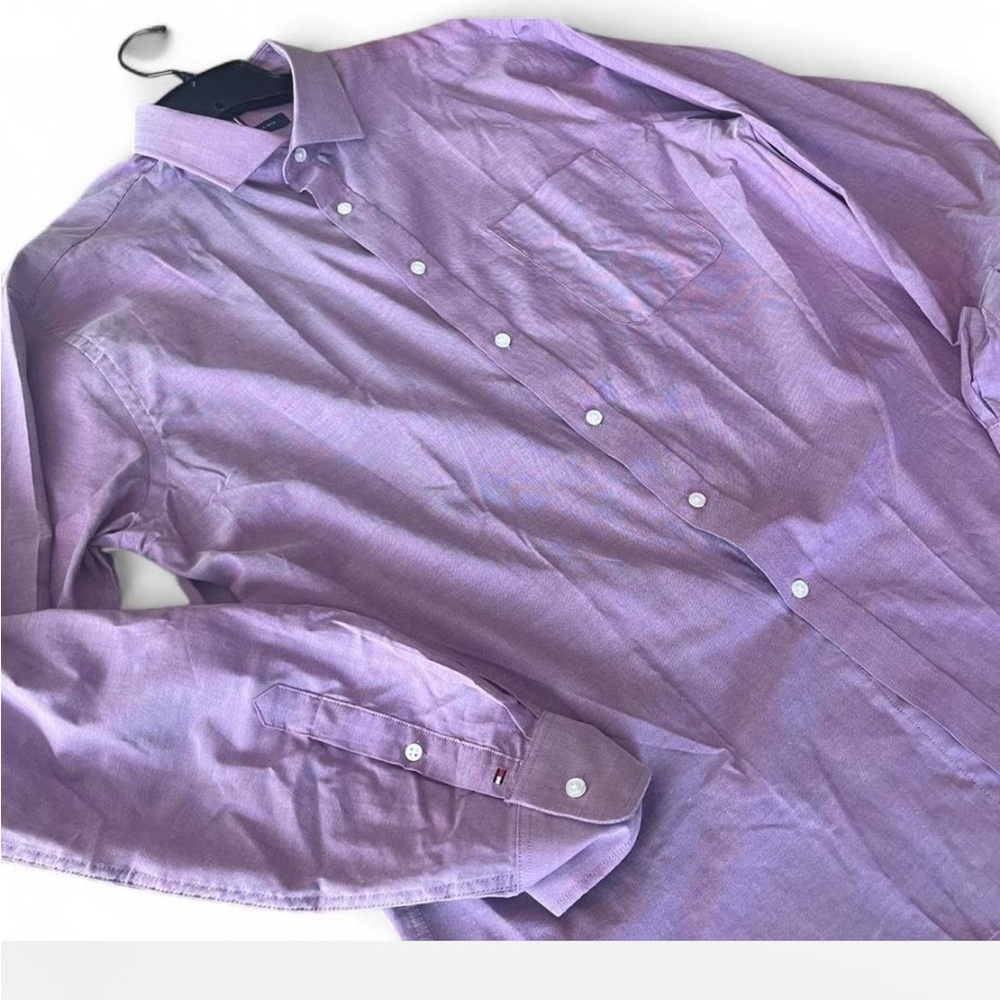Tommy Hilfiger Lavender Casual Button Down Shirt size XL in good condition